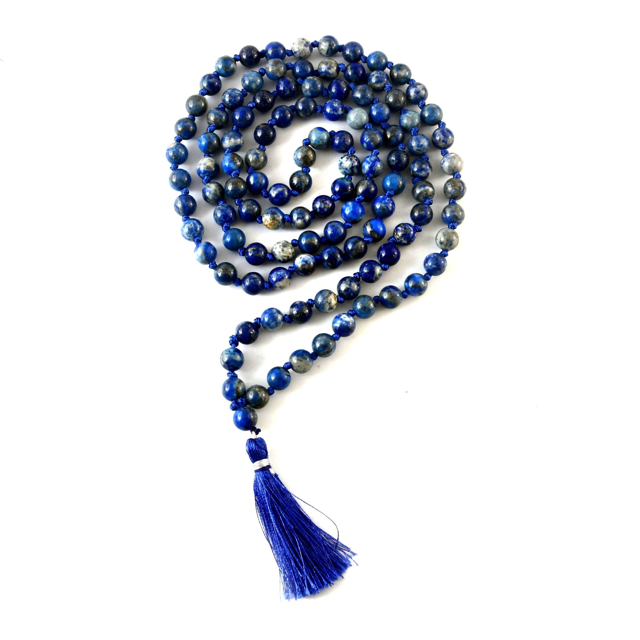 Natural Lapis Lazuli  109 Beads Certified Maala Necklace