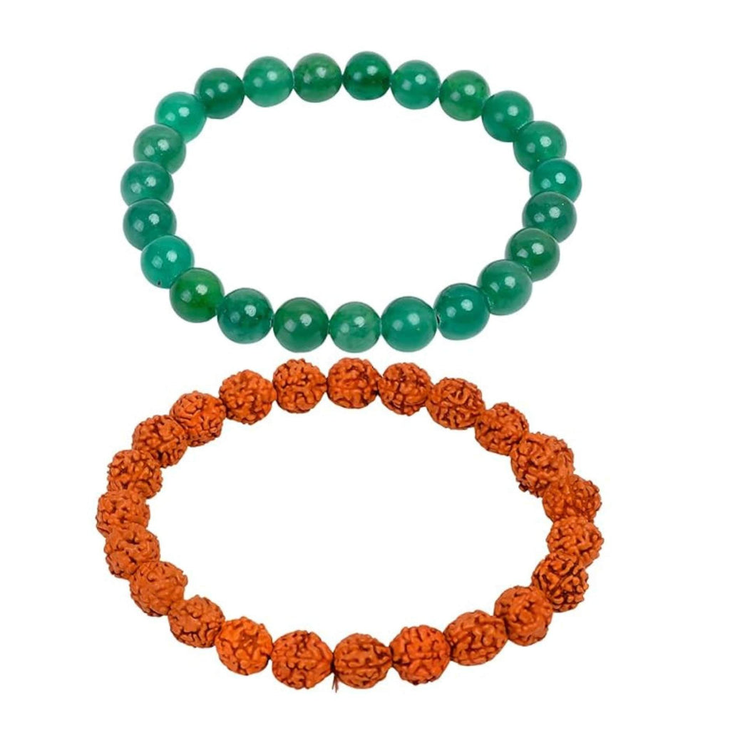 Natural Stone Beaded 8mm Adjustable Healing Crystal Bracelet Set