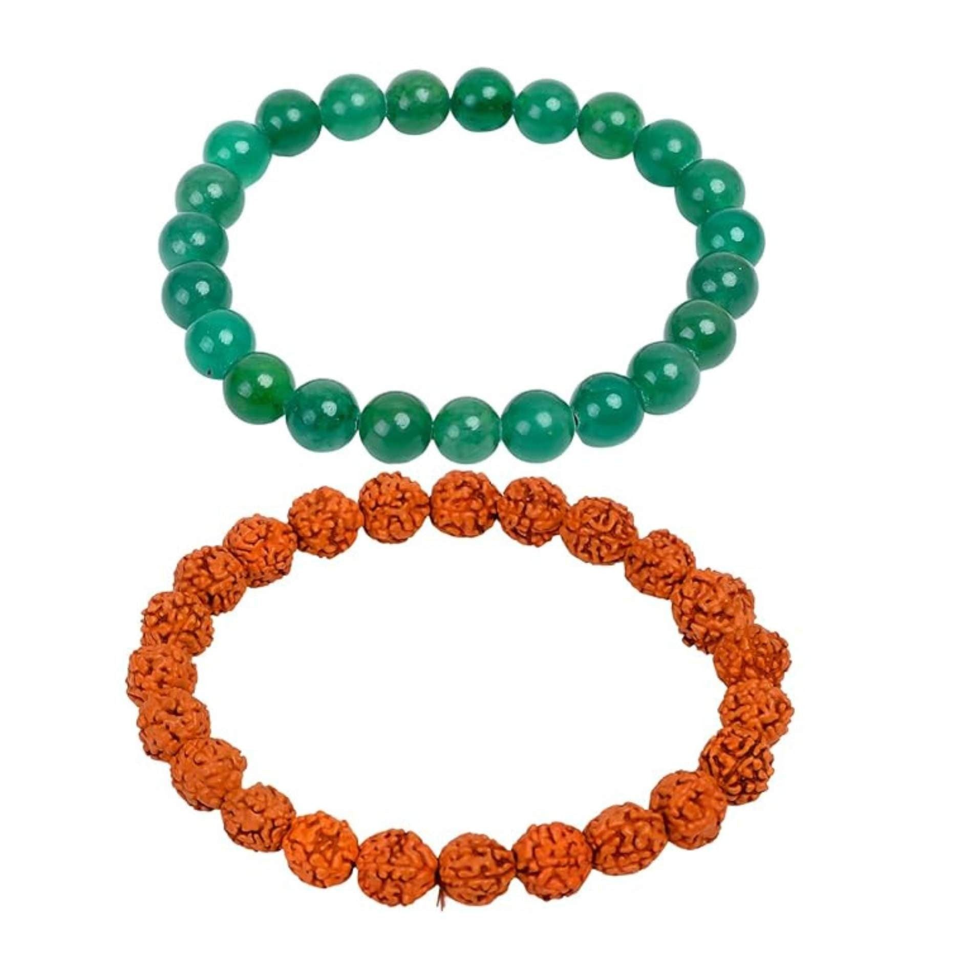 Natural Stone Beaded 8mm Adjustable Healing Crystal Bracelet Set