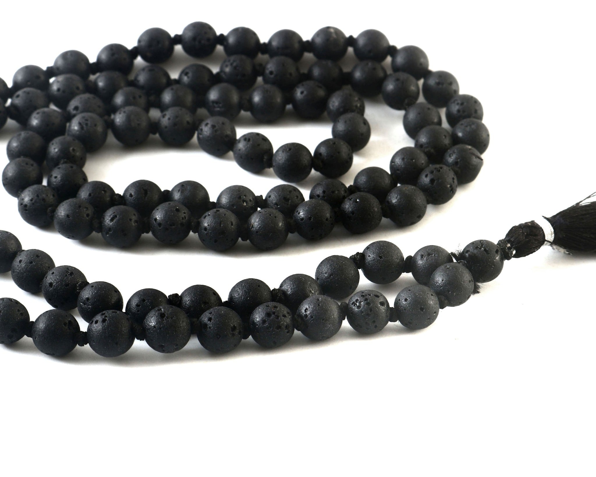 Natural Lava Stone 109 Beads Certified Maala Necklace