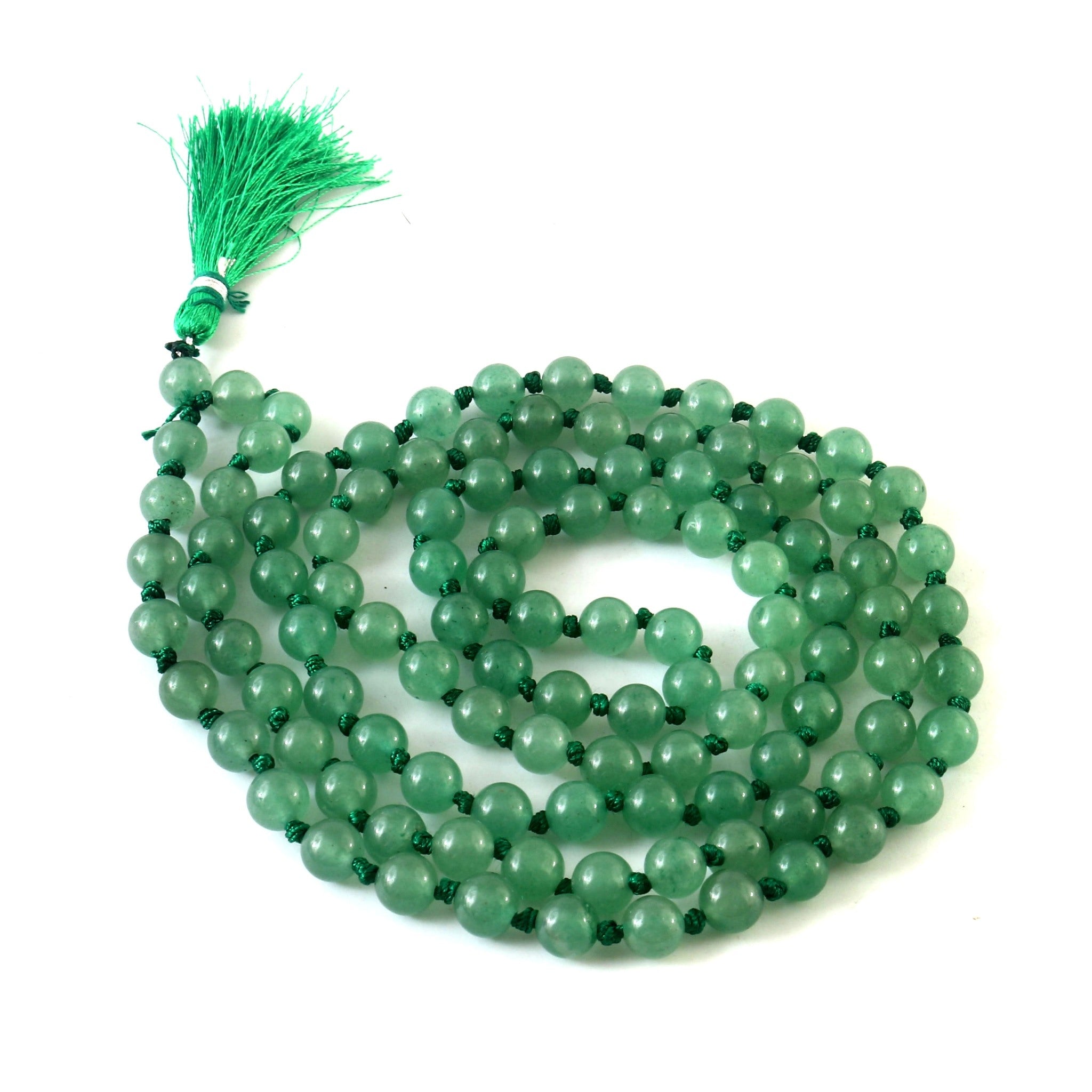 Natural Green Aventurine 109 Beads Certified Maala Necklace