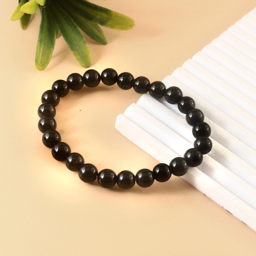 Elegant Stone Bracelet – Fashion Meets Nature’s Raw Energy and Beauty obsidan stone