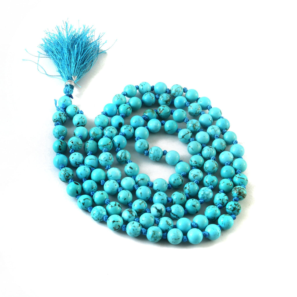 Turquoise  109 Beads Certified Jaap Maala Necklace