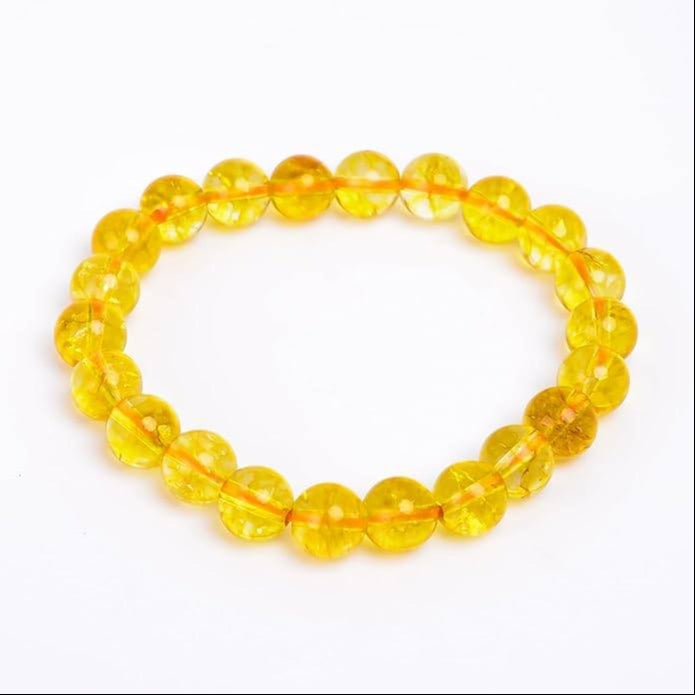 Natural Citrine 8mm Adjustable Healing Crystal Energy Bracelet
