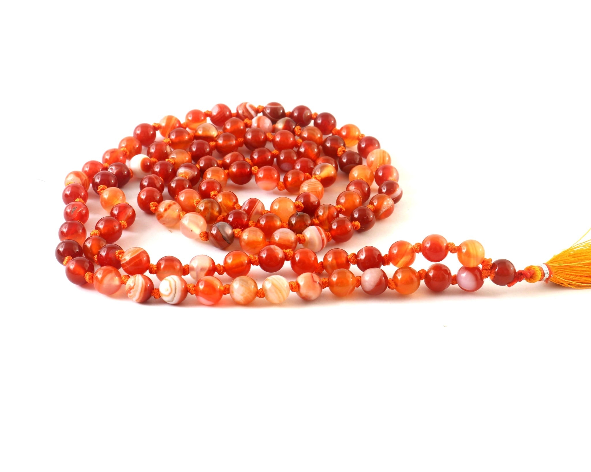 Natural Carnelian 109 Beads Certified Maala Necklace