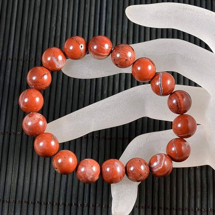 Natural Red Jasper 8mm Adjustable Healing Crystal Energy Bracelet