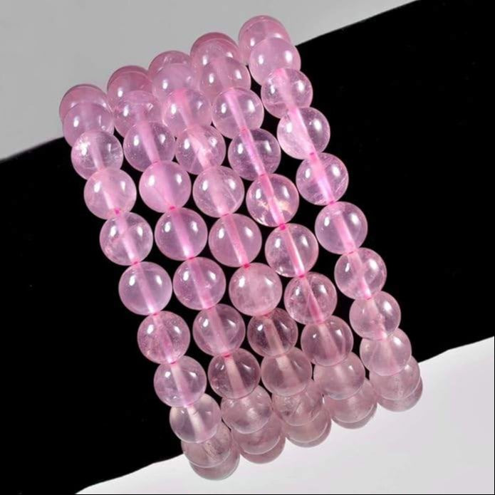 Natural Rose Quartz 8mm Adjustable Healing Crystal Energy Bracelet