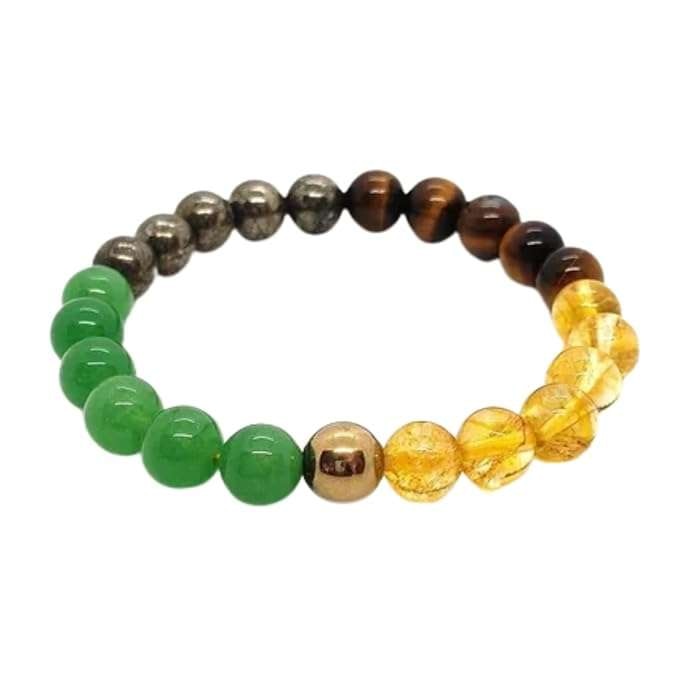 Multi Natural Stone Adjustable Healing Crystal Bracelet for Prosperity