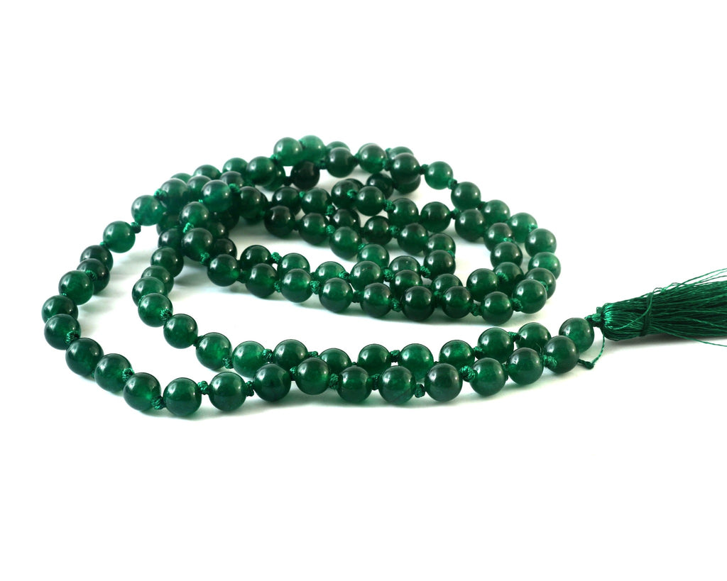Natural Green Jade 109 Beads Certified Maala Necklace