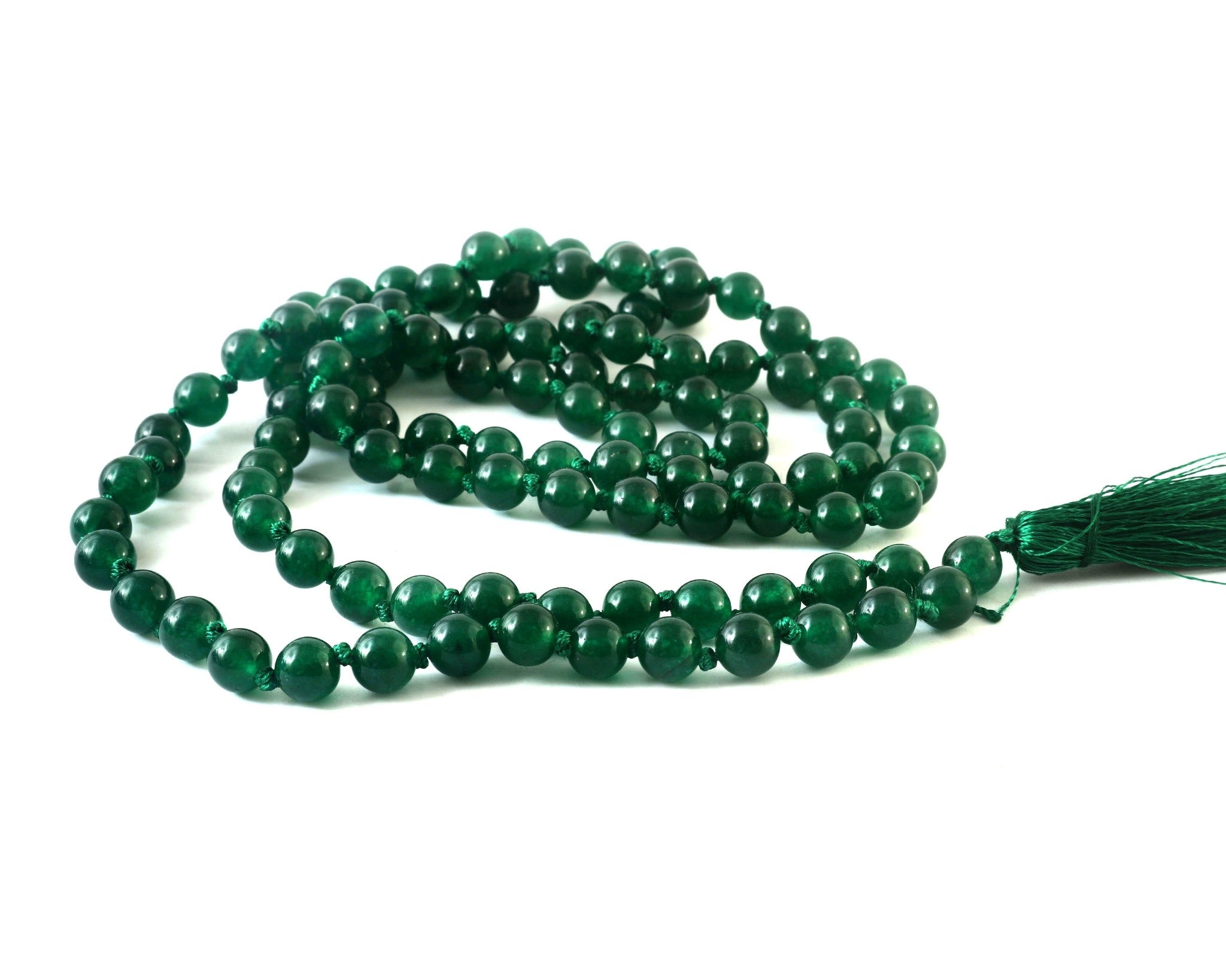 Natural Green Jade 109 Beads Certified Maala Necklace