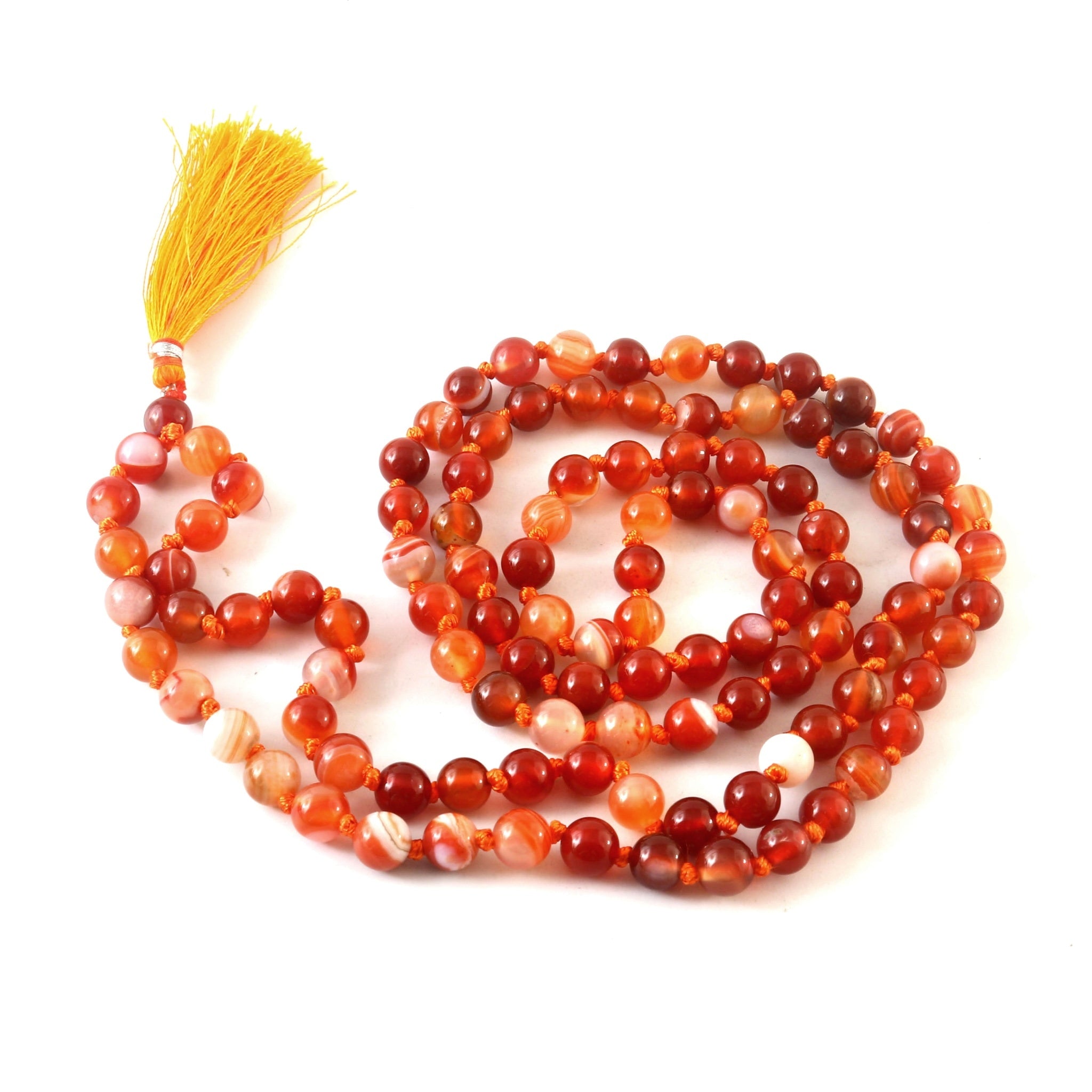 Natural Carnelian 109 Beads Certified Maala Necklace