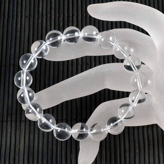 Natural Clear Quartz 8mm Adjustable Healing Crystal Bracelet