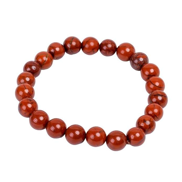 Natural Red Jasper 8mm Adjustable Healing Crystal Energy Bracelet