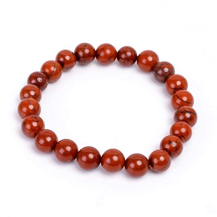 Natural Red Jasper 8mm Adjustable Healing Crystal Energy Bracelet