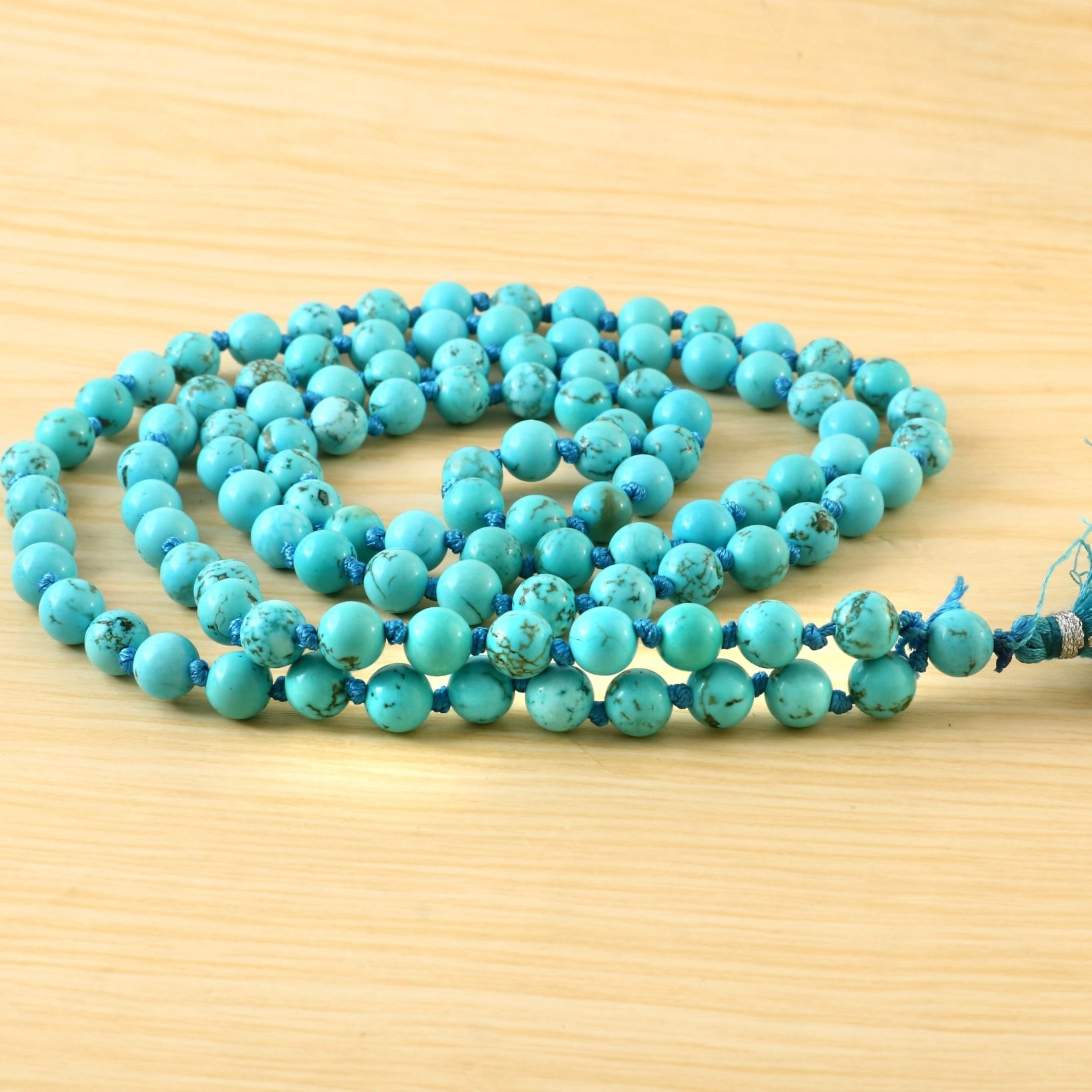 Turquoise  109 Beads Certified Jaap Maala Necklace
