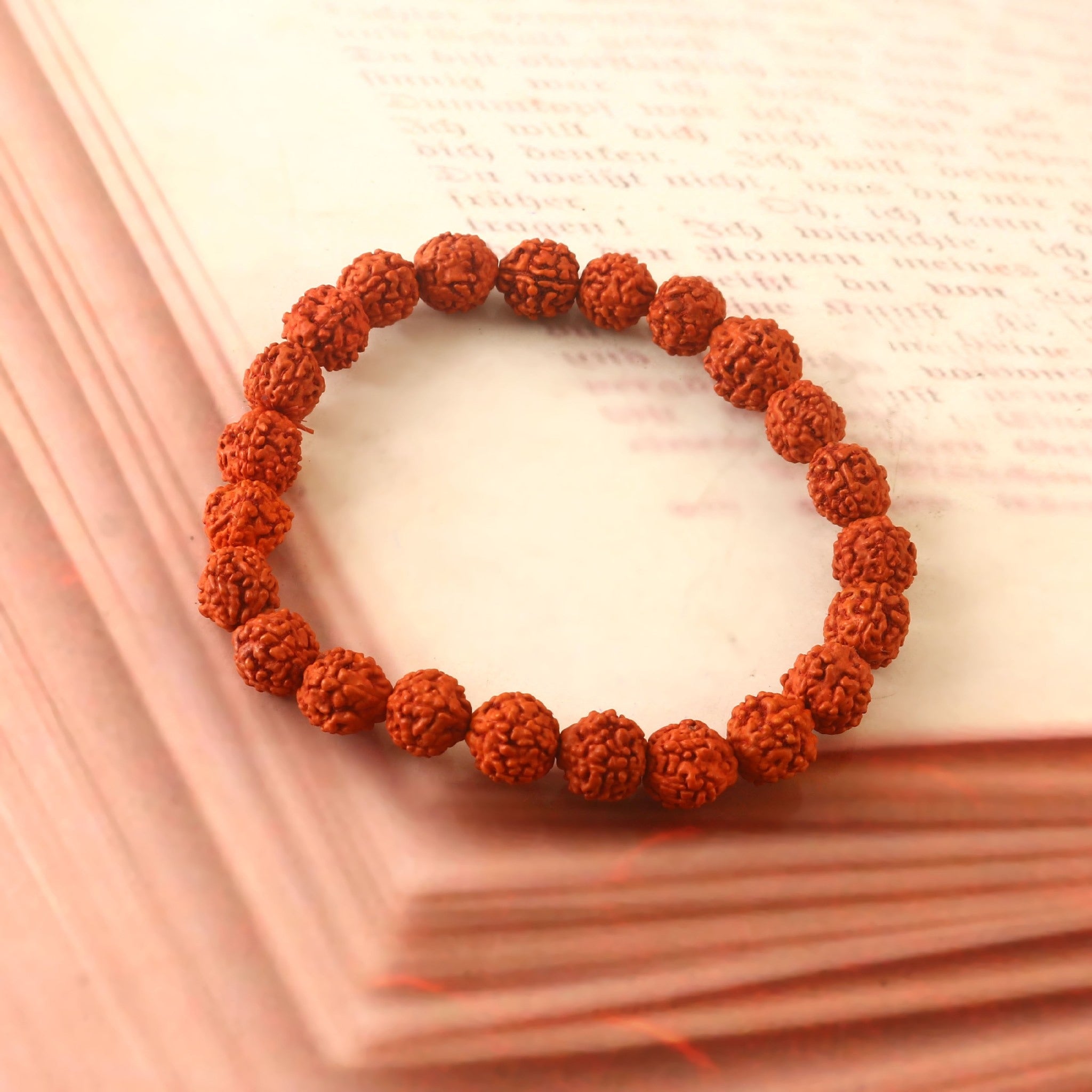Natural 5 Mukhi Rudraksha Adjustable Healing Crystal Bracelet