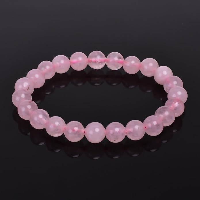 Natural Rose Quartz 8mm Adjustable Healing Crystal Energy Bracelet