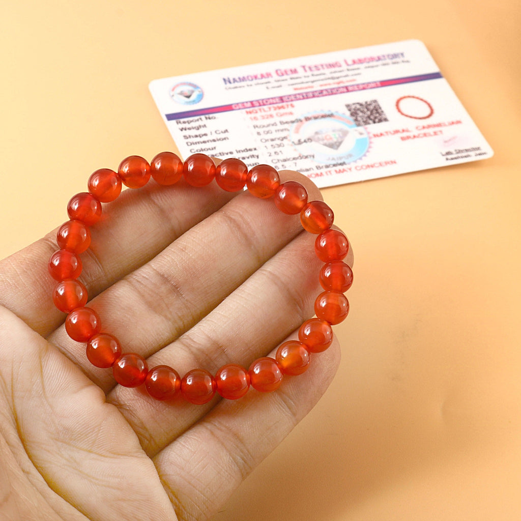 Healing Crystal Bracelet – Power, Peace, and Inner Strength Combined carnelian stone