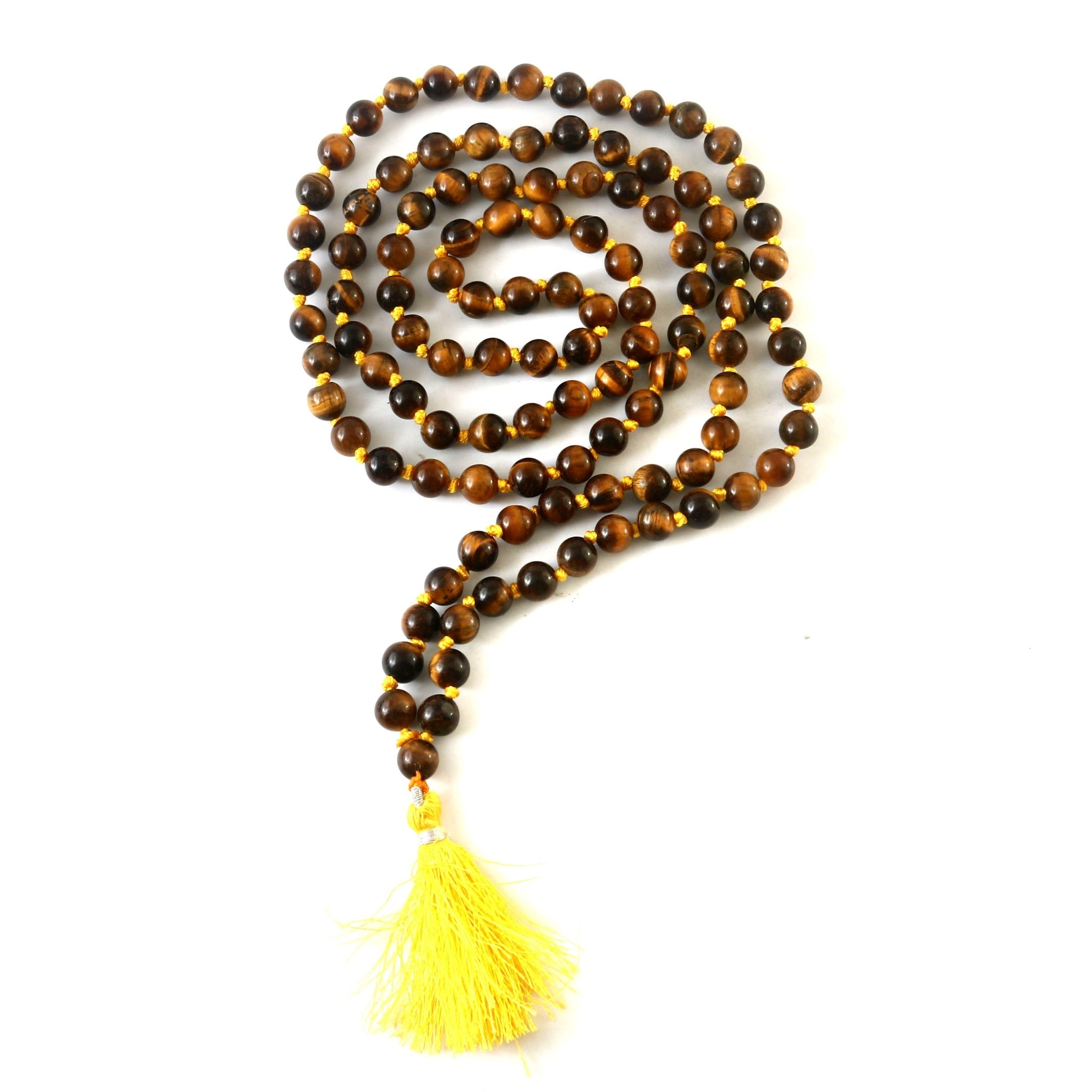 Natural Tiger's Eye 109 Beads Certified Maala Necklace