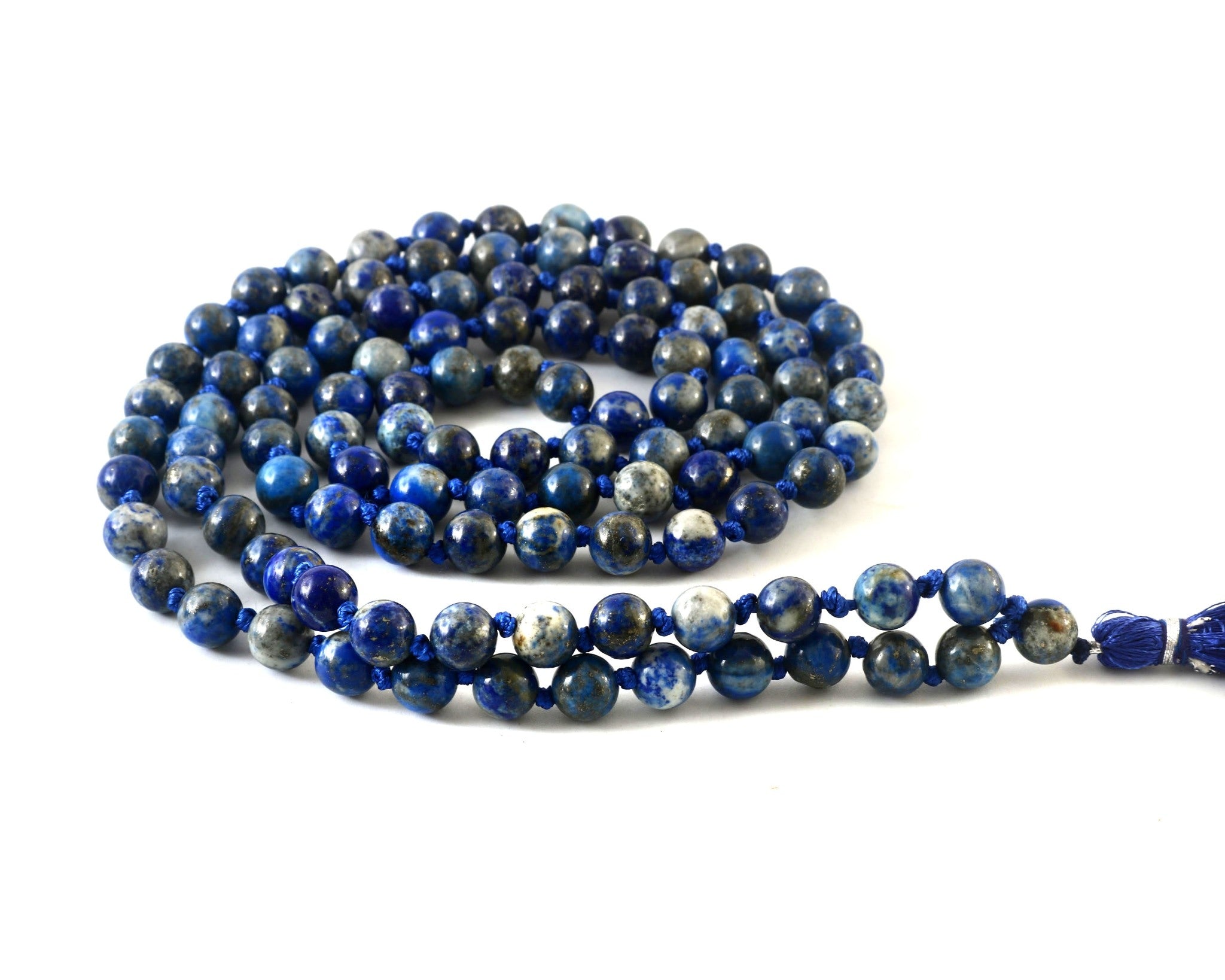 Natural Lapis Lazuli  109 Beads Certified Maala Necklace