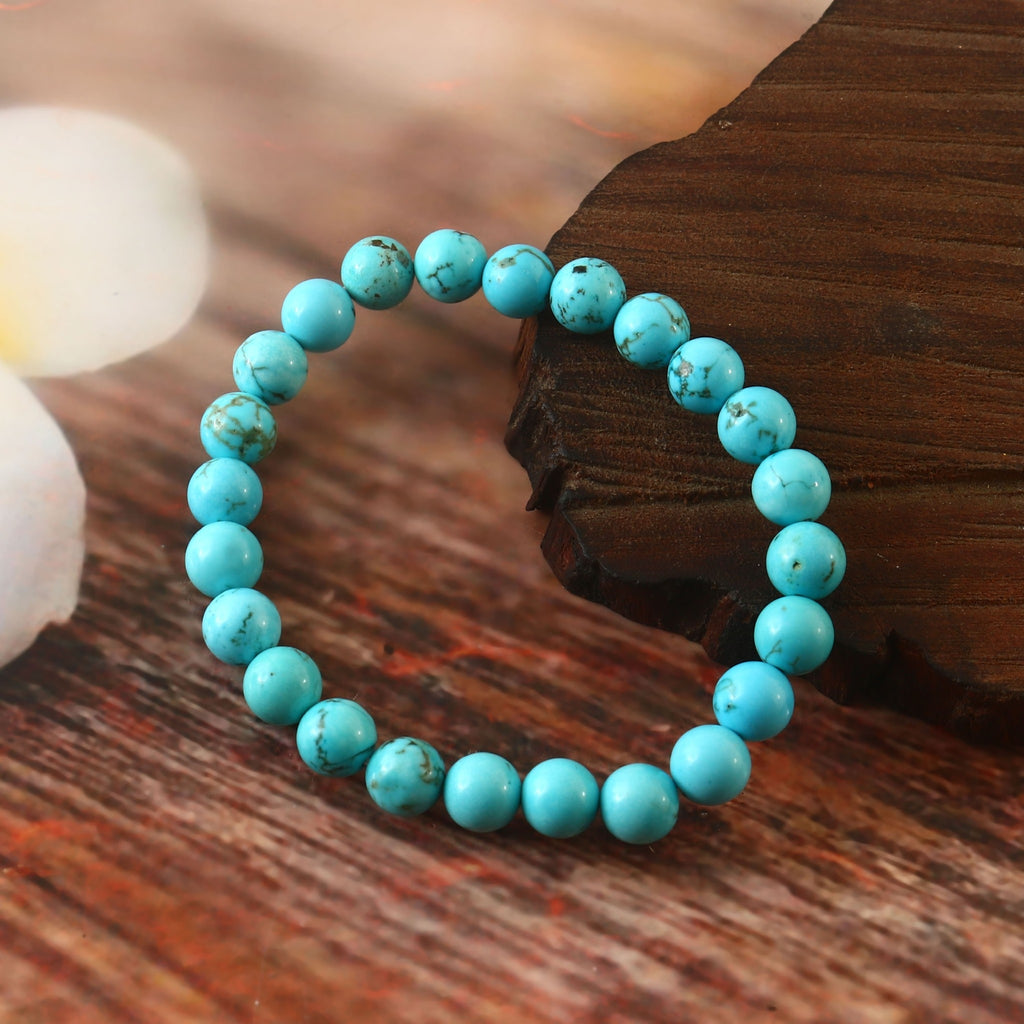 Natural Turquoise 8mm Adjustable Healing Crystal Energy Bracelet