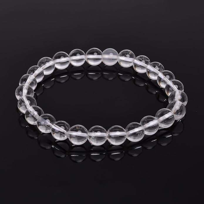 Natural Clear Quartz 8mm Adjustable Healing Crystal Bracelet