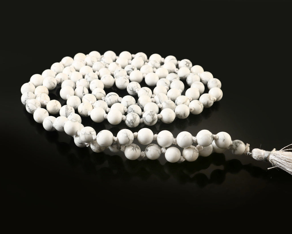 Natural Howlite 109 Beads Certified Maala Necklace