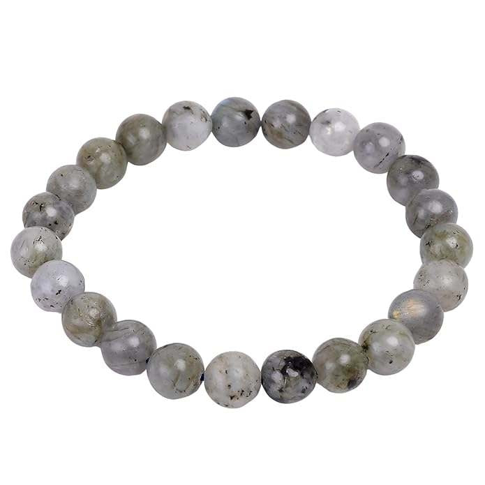 Natural Labradorite 8mm Adjustable Healing Crystal Energy Bracelet