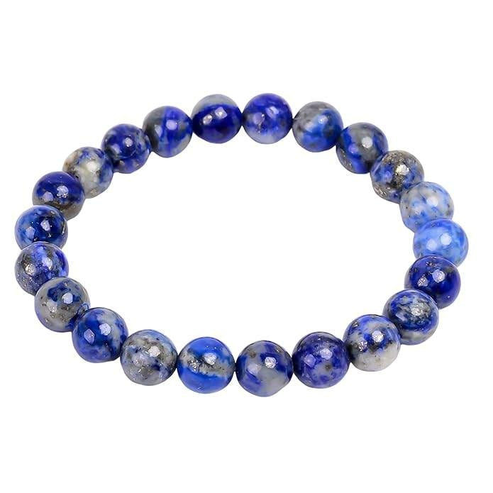 Natural Lapis Lazuli 8mm Adjustable Healing Crystal Bracelet