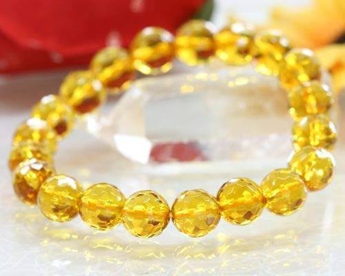 Natural Citrine 8mm Adjustable Healing Crystal Energy Bracelet