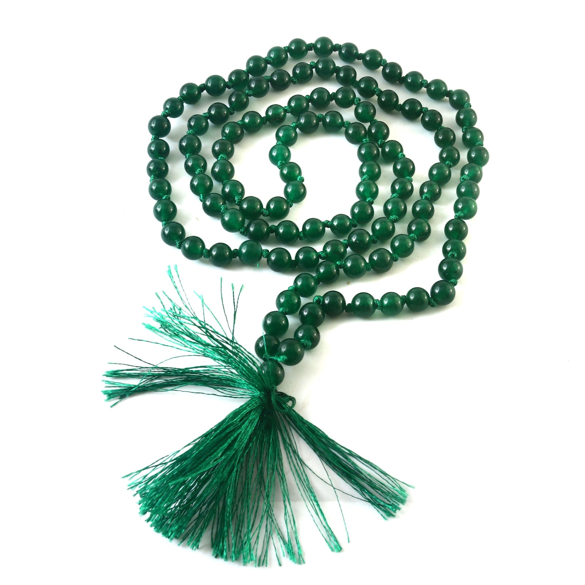 Natural Green Jade 109 Beads Certified Maala Necklace