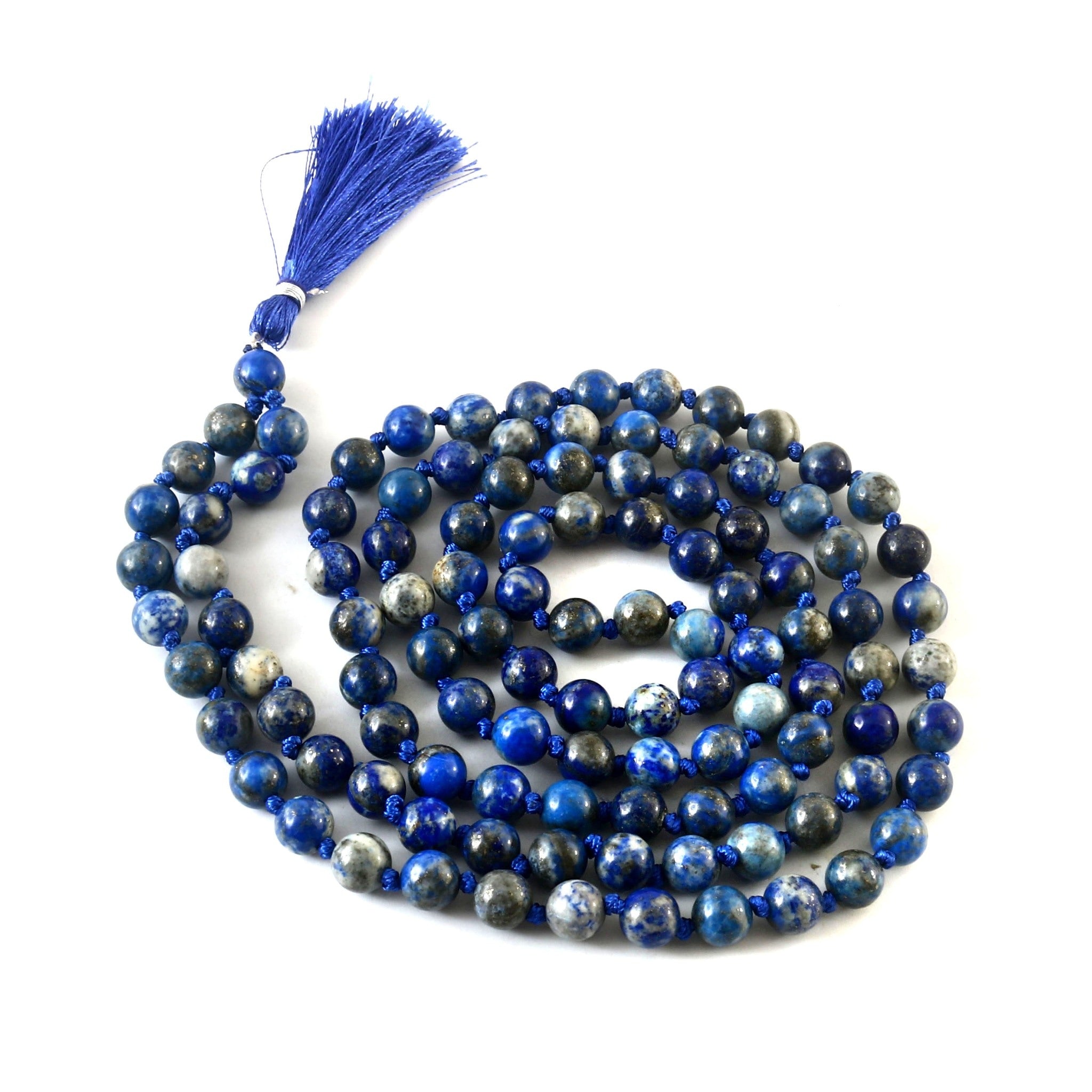 Natural Lapis Lazuli  109 Beads Certified Maala Necklace