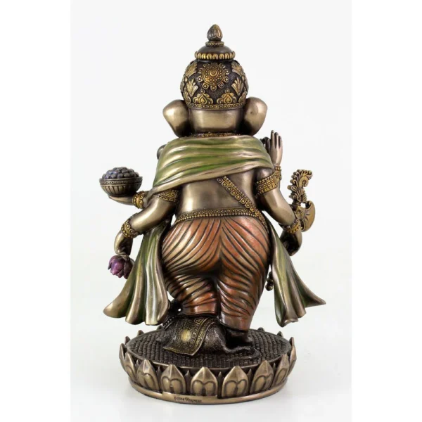 Rare Ganpati Standing Idol Sculpture Bronze Worship Statue K166 - Image 4