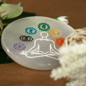 Selenite Round Charging plates-3 inch