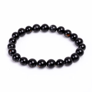 Natural Black Tourmaline Adjustable Certified Bracelet