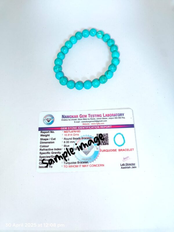 Turquoise Adjustable Certified Bracelet - Image 2