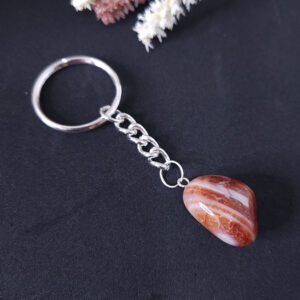 Carnelian Tumble Keychain