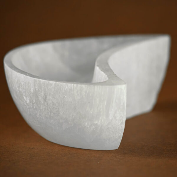 Selenite Charging Bowl – Moon Crescent Shape - Image 2