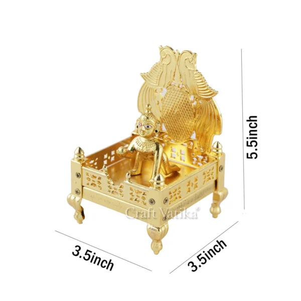 Metal Laddu Gopal With Singhasan Showpiece Dfms211 - Image 3