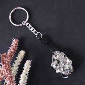 Pyrite Wire Wrapped Keychain