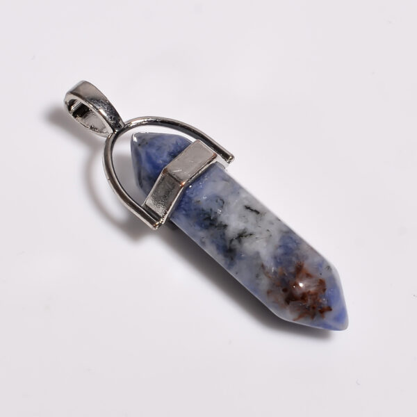 Ocean Wisdom: Sodalite Pendant – Silver Plated & Natural