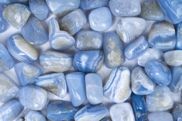 Blue Lace Agate Tumbled Stone in India - Aeora Rocks