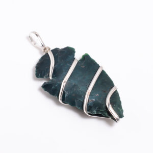 Raw Bloodstone Crystal Pendant – Tribal Style Jewelry