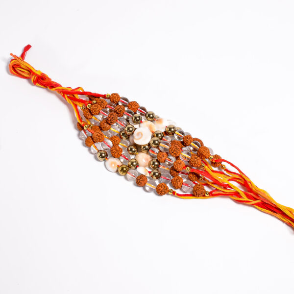 Rudraksha & Gomti Chakra Rakhi Combo – Set of 10 for ₹180 - Image 2
