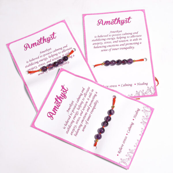 Amethyst Healing Rakhi Combo – Set of 3 for ₹180 - Image 2