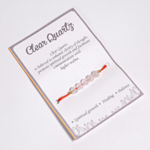 Clear Quartz Healing Rakhi Combo – Set of 3