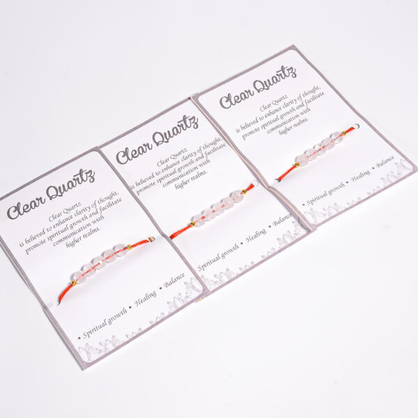 Clear Quartz Healing Rakhi Combo – Set of 3 - Image 2