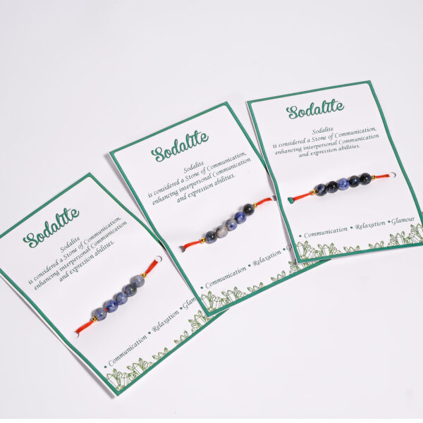 Sodalite Crystal Rakhi Combo – Set of 3 - Image 2